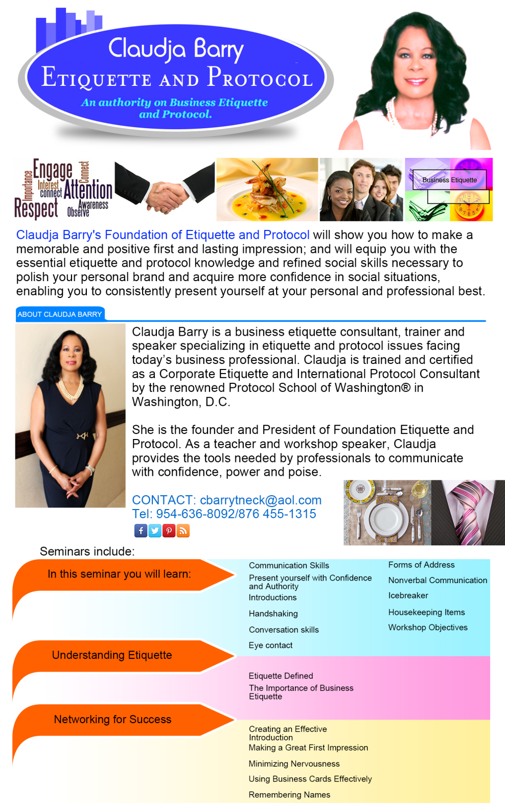 claudja barry etiquette and protocol, claudja barry, etiquette and protocol